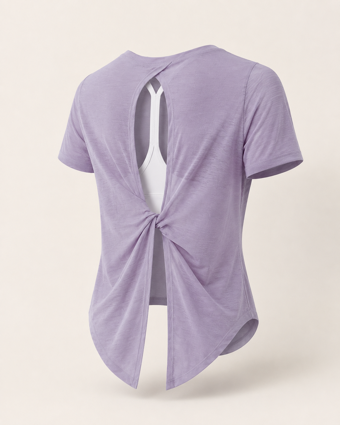 ツイストオープンバック ヨガTシャツ 商品単体